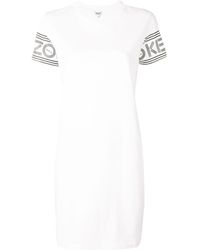 KENZO Logo sleeve T-shirt dress - Bianco