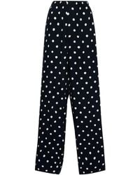 Balenciaga - Polka-Dot Straight-Leg Trousers - Lyst