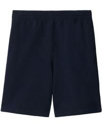 Burberry - Ekd-appliqué Cotton Shorts - Lyst