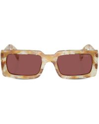 Prada - Prada Pr A07s Rectangle Frame Sunglasses - Lyst
