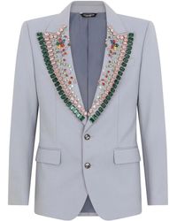 Dolce & Gabbana - Sicilia-Fit Embellished Single-Breasted Blazer - Lyst