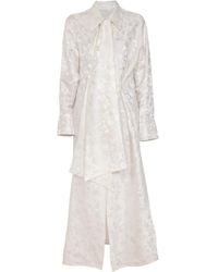 RAQUETTE - Whiterose Floral-Detail Midi Dress - Lyst
