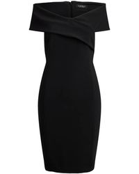 Ralph Lauren - Crisscross-Detail Off-The-Shoulder Midi Dress - Lyst