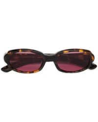 Retrosuperfuture - Esatto Tortoiseshell-Effect Oval-Frame Sunglasses - Lyst