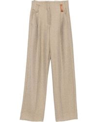 Forte Forte - Pantalon Plissé À Motif De Chevrons - Lyst