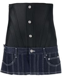 Mugler - Jupe-corset à coutures contrastantes - Lyst