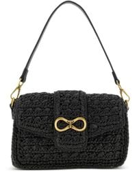 Twinset - Sac Porté Épaule Tressé À Plaque Logo - Lyst