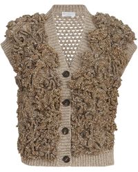 Brunello Cucinelli - Handmade Dazzling Blossom Opera Knit Vest - Lyst