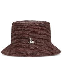 Vivienne Westwood - Raffia Orb-Plaque Bucket Hat - Lyst