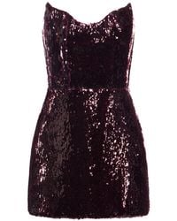 ARAFTU - Robe-Bustier À Sequins - Lyst
