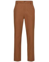 Moncler - Technical Pleated Cotton Trousers - Lyst