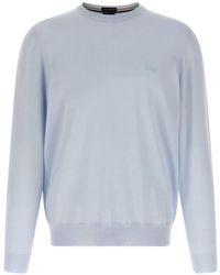 BOSS - Logo-Embroidery Crew-Neck Sweater - Lyst