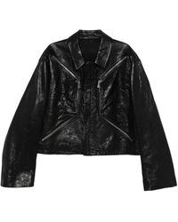 Rick Owens - Textured-Leather Biker Jacket - Lyst