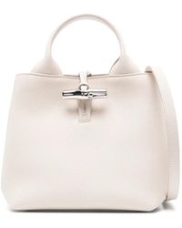 Longchamp - Small Le Roseau Leather Tote Bag - Lyst
