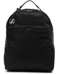 agnès b. - Logo-Plaque Zip-Fastening Backpack - Lyst