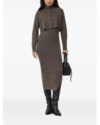 AllSaints - Sabine Roll-Neck Cardigan Dress Set - Lyst