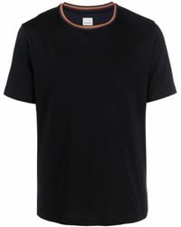 Paul Smith - T-shirt Met Gestreepte Afwerking - Lyst