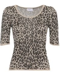 Marella - Leopard-Print T-Shirt - Lyst