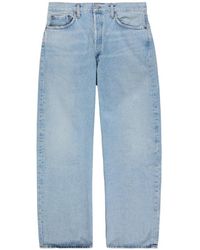 Agolde - Afton Faded-Effect Straight-Leg Jeans - Lyst