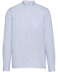 Prada - Camisa a rayas con bolsillo en el pecho - Lyst