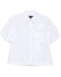 Simone Rocha - Rosette-Detail Puff-Sleeve Shirt - Lyst