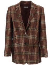 Alberto Biani - Blazer En Laine À Carreaux - Lyst