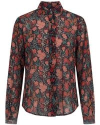 R13 - Shrunken Floral-Print Ruffled Shirt - Lyst