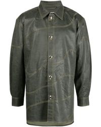 ANDERSSON BELL - Faux Leather Shirt Jacket - Lyst