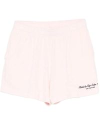 Sporty & Rich - X Hotel Du Cap Eden Roc Eden Script Logo-Embroidered Mini Shorts - Lyst
