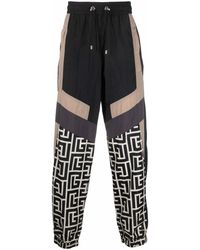 Balmain - Pantaloni sportivi con design color-block - Lyst