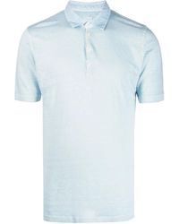 120% Lino - Short-Sleeve Linen Polo Shirt - Lyst