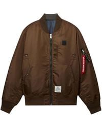 Alpha Industries - Logo-Patch Bomber Jacket - Lyst