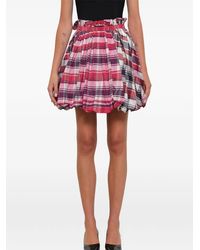 McQueen - Checked Flared Skirt - Lyst