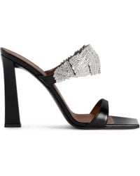 Giuseppe Zanotti - 105Mm Tiara Rhinestone-Embellished Leather Sandals - Lyst
