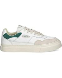 Stepney Workers Club - Pearl Leren Sneakers Met Vlak - Lyst