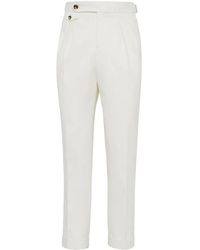 Brunello Cucinelli - Gerade Hose Aus Baumwolle - Lyst
