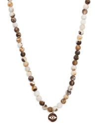 Sydney Evan - 14Kt- Evil Eye Beaded Necklace - Lyst