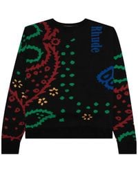 Rhude - Bandana Knit Crewneck Sweater - Lyst
