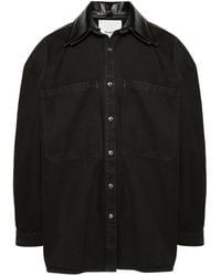 Nanushka - Detachable-Collar Denim Jacket - Lyst