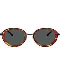 DIESEL - Tortoiseshell-Effect Oval-Frame Sunglasses - Lyst