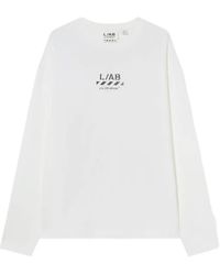 LAB C.O. OFF WHITE - T-Shirt À Manches Longues Diagonal - Lyst