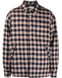 Bluemarble - Checkerboard-print Logo-plaque Shirt Jacket - Lyst