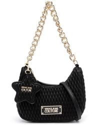 Versace Jeans Couture - Logo-Plaque Quilted Shoulder Bag - Lyst