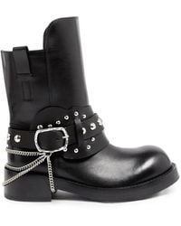 Ann Demeulemeester - Tuxon Studded Chain-Detail Boots - Lyst