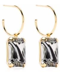 Wouters & Hendrix - Crystal-Embellished Hoop Earrings - Lyst