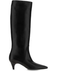 Giorgio Armani - Pointed-Toe Leather Boots - Lyst