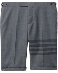 Thom Browne - 4-Bar Wool-Blend Shorts - Lyst
