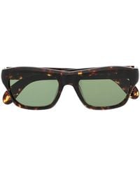 Lesca - Sonnenbrille Mit Eckigem Gestell - Lyst