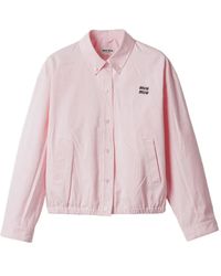Miu Miu - Poplin Blouson Jacket - Lyst