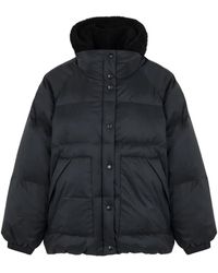 Yves Salomon - Shearling-Panel Down Coat - Lyst